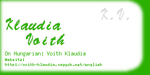 klaudia voith business card